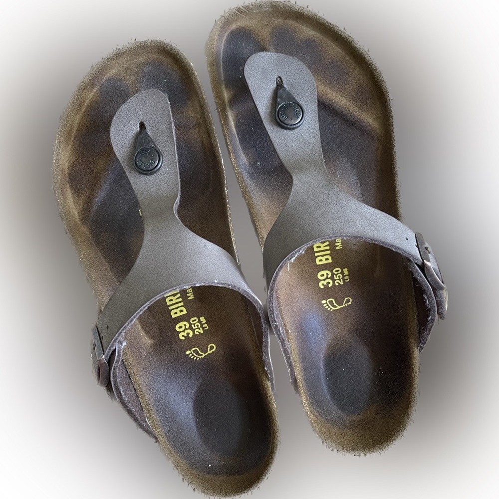 Birkenstock Gizeh Brown Leather Size 39
